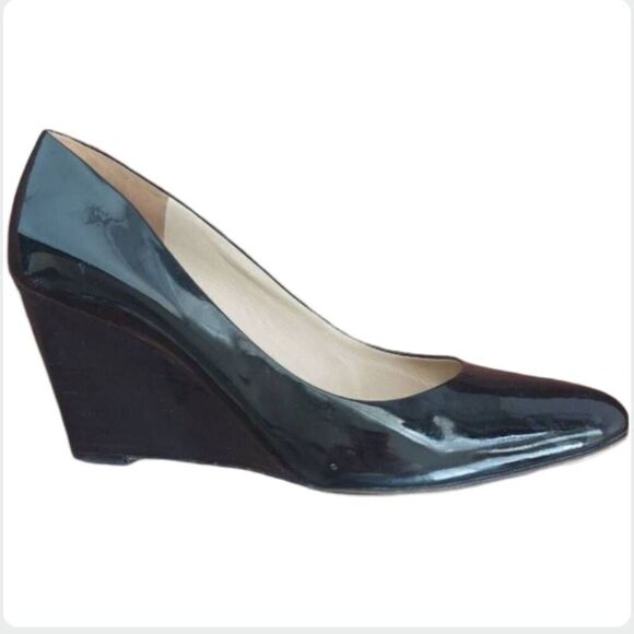 Via Spiga Foster Patent Leather Wedge Shoe size 8.5 - Picture 1 of 8
